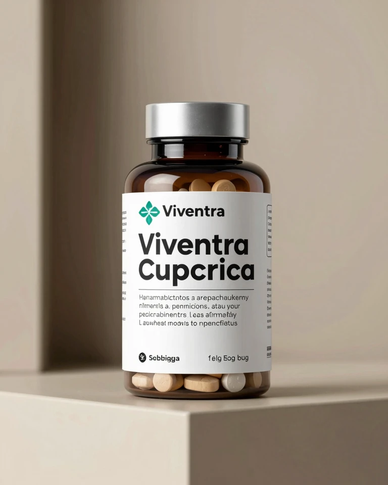 Viventra supplement bottle with label
